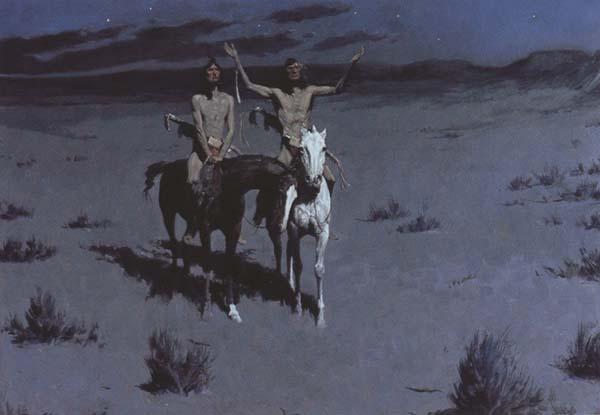 Frederic Remington Pretty Mother of the Night-White Otter is No longer a boy (mk43)